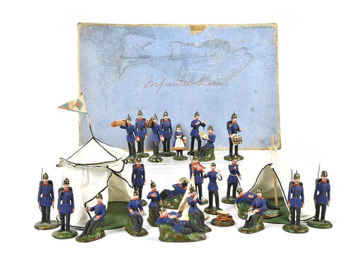 Erzgebirge, Sonneberg, Infanterie Lagerleben, um 1870